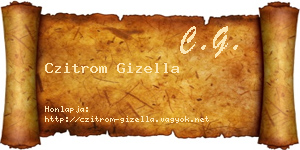 Czitrom Gizella névjegykártya